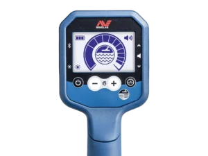 Panel con pantalla y botones del detector de oro Minelab GPX 6000 con Ground Balance automático